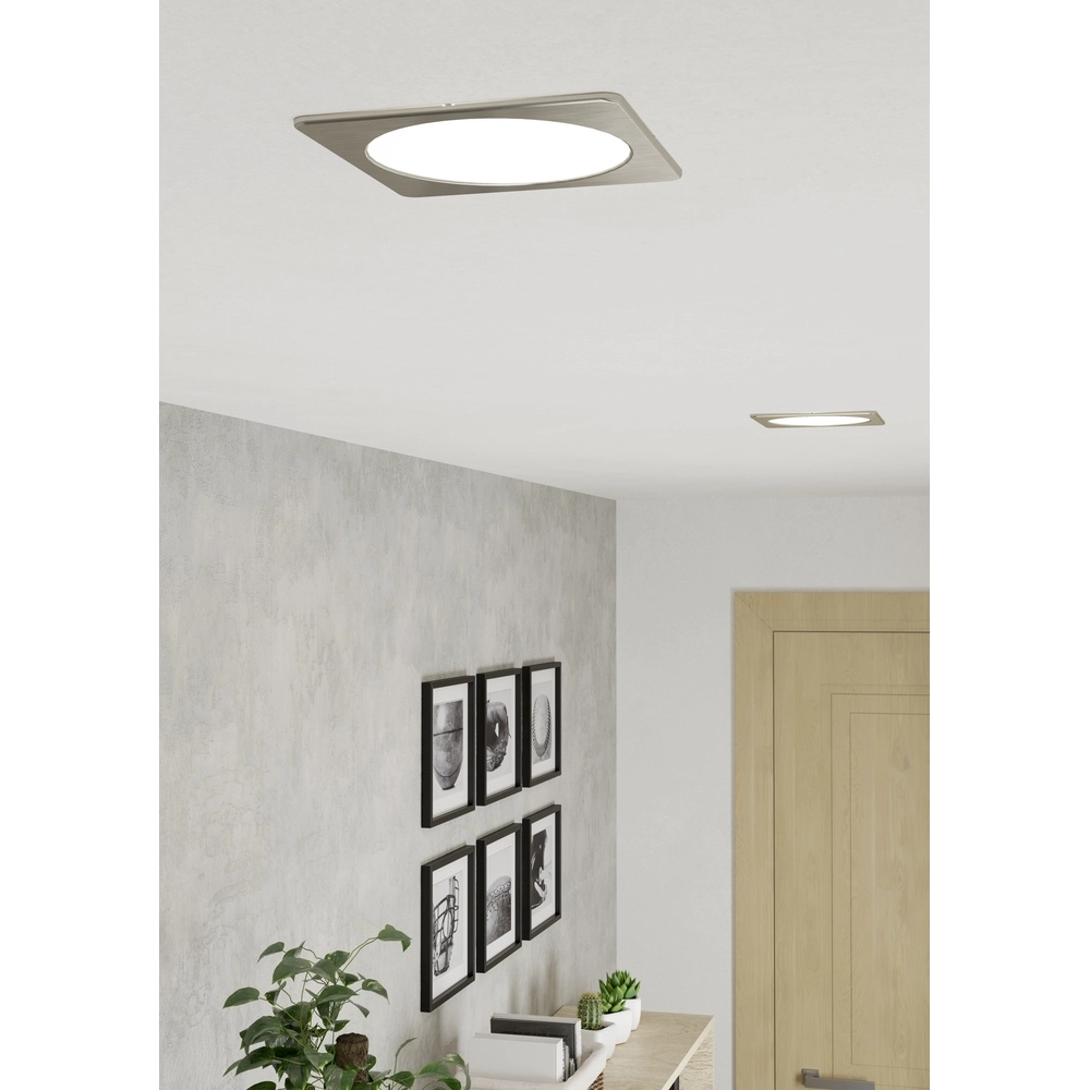 Recessed lamp Fueva 6 Square - Stainless Steel - 16.6x16.6cm Eglo 9008606330881