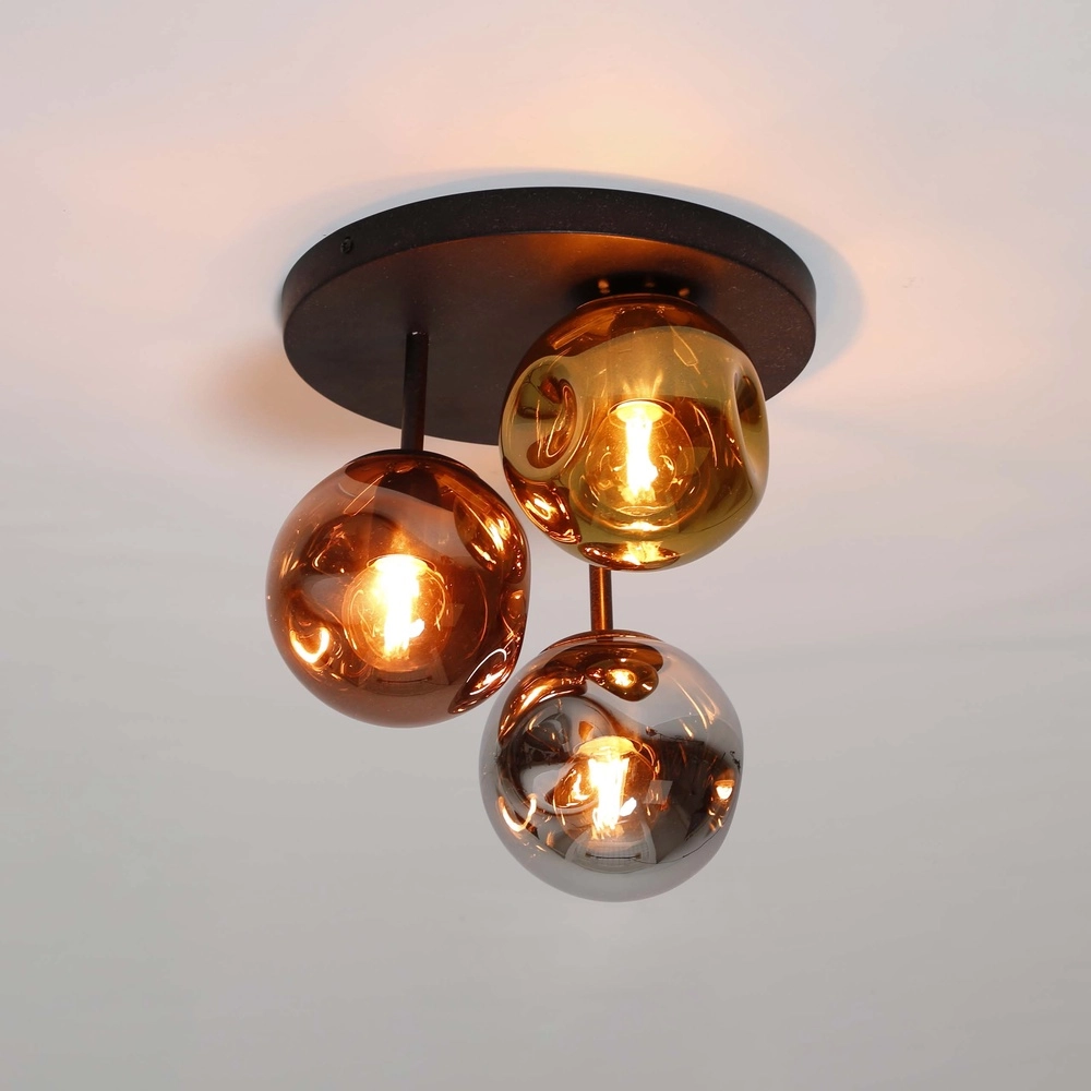 Glass ceiling lamp Stellar Ø 30cm