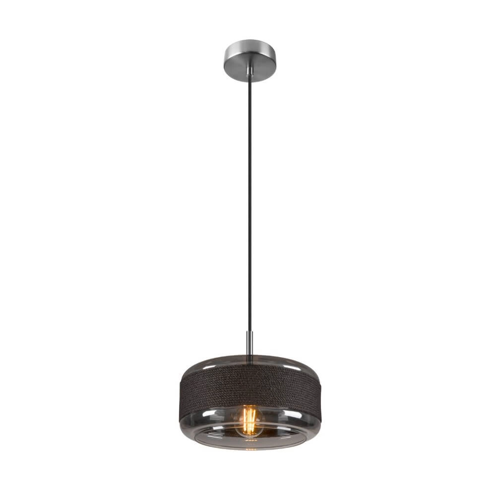 Pendant lamp Pantilo Rope 27 smoke glass - Ø 25cm SLV 4024163280839