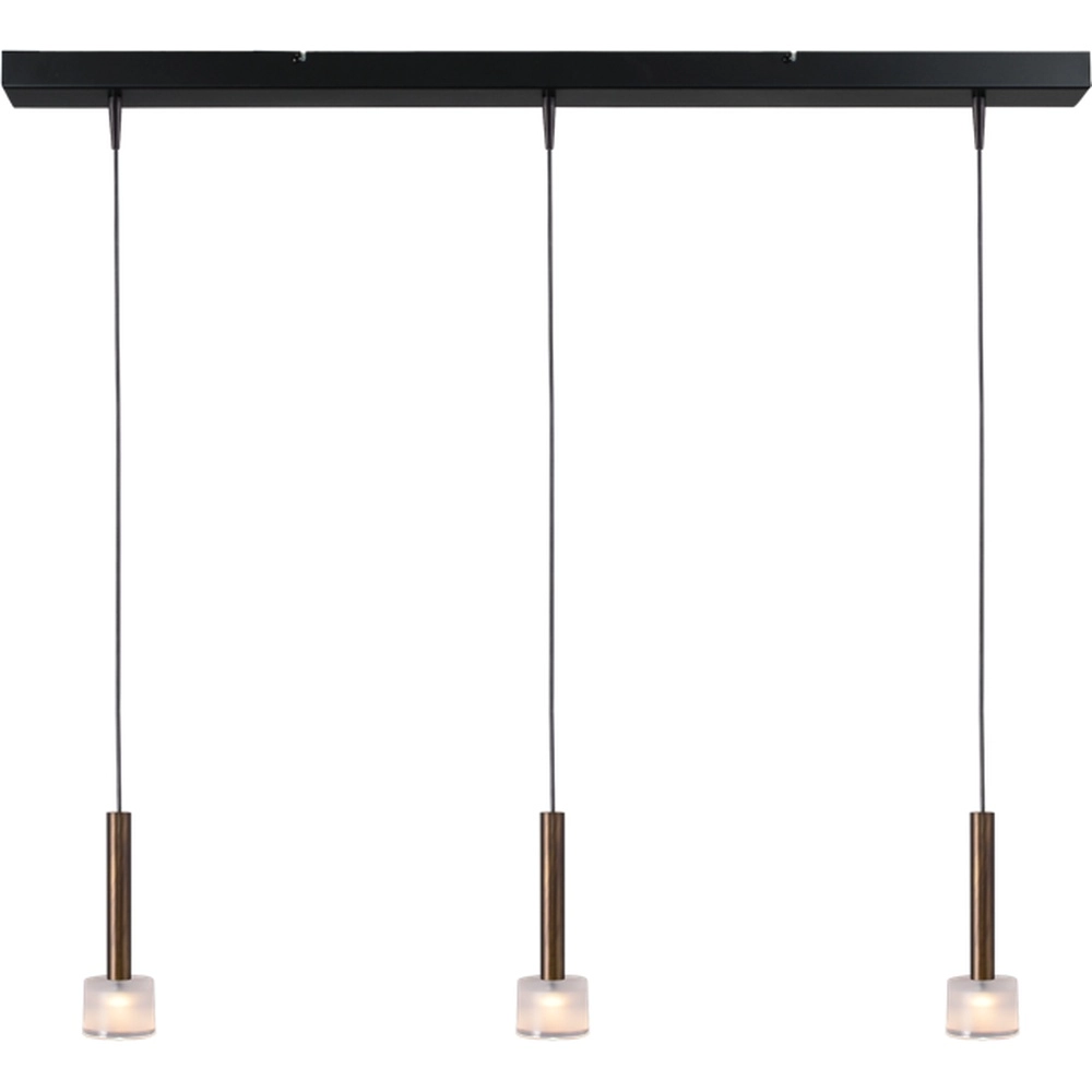 3-light pendant lamp Fabro LED - Antique Copper