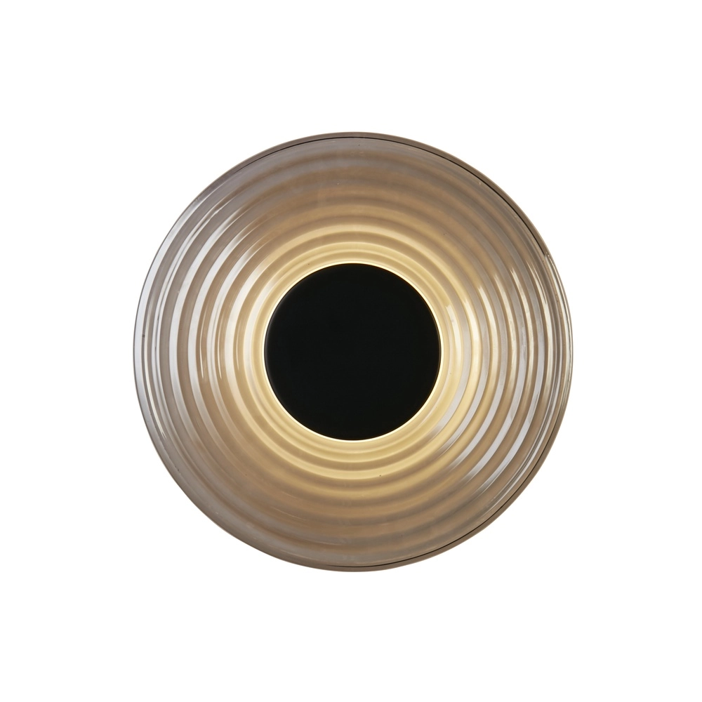 Wall lamp Cleo black and smoke glass