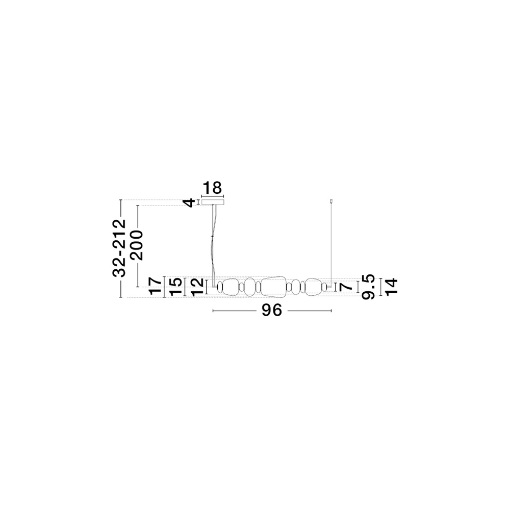 Pendant lamp Palo Horizontal Lyora 5212017483744