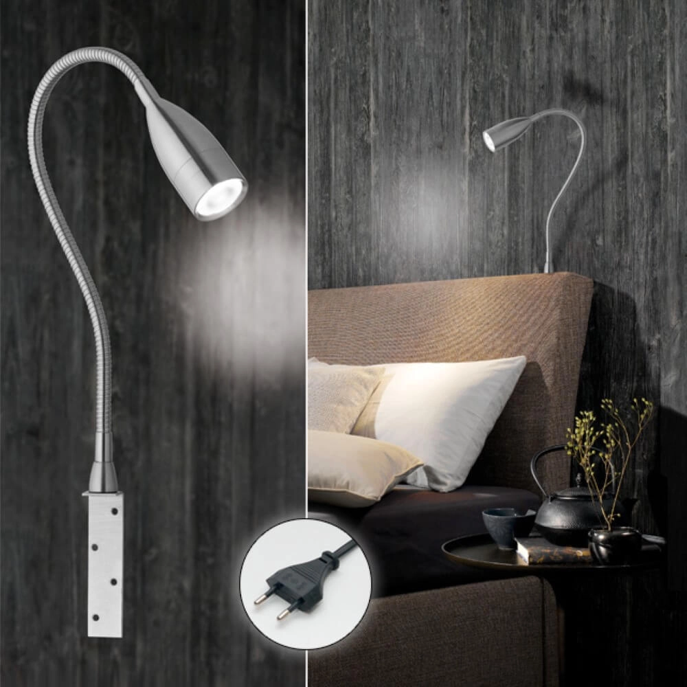 Bedside reading lamp Sten with bed attachment Fischer & Honsel 4001133307024