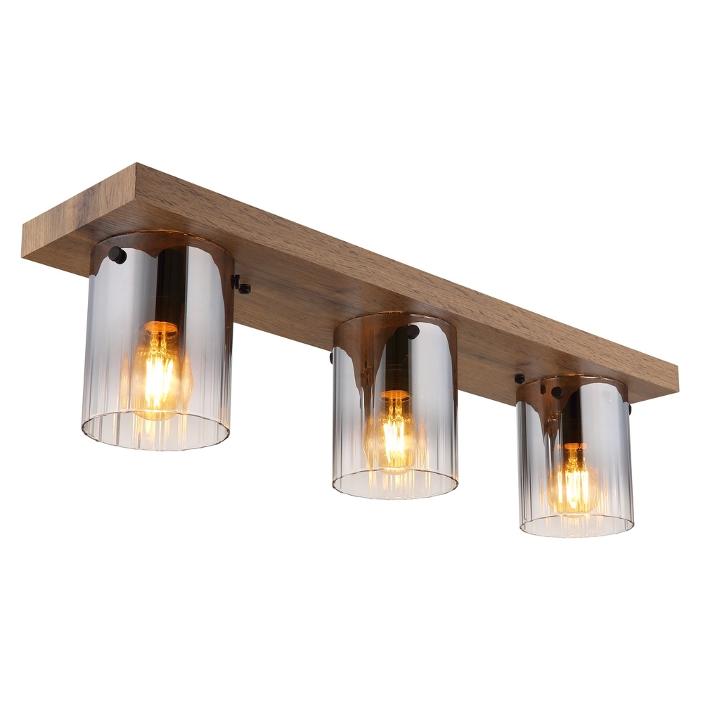 Ceiling lamp Underwood wood 3-light