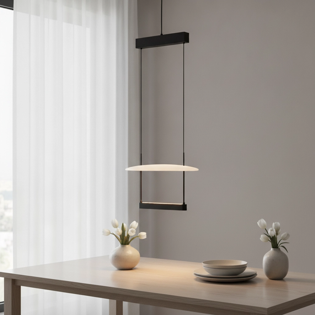 Pendant lamp Diona Ø 40cm black with white 2700K