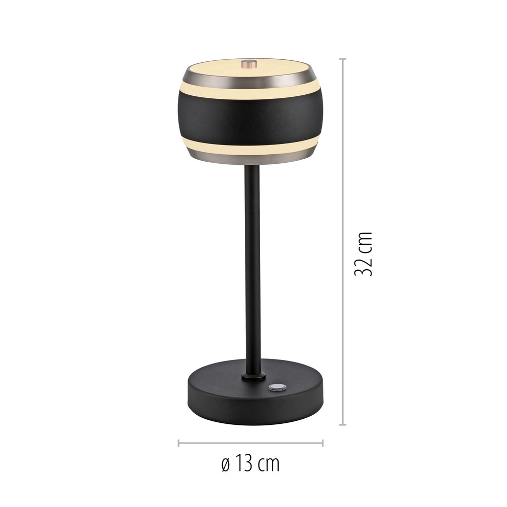 Led table lamp Pure Falling Rings black pearl Paul Neuhaus 4012248396612