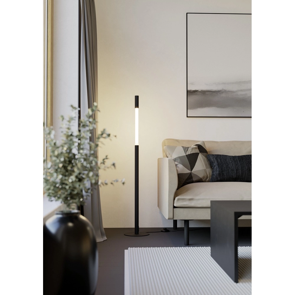 Sleek floor lamp Parabita black and white