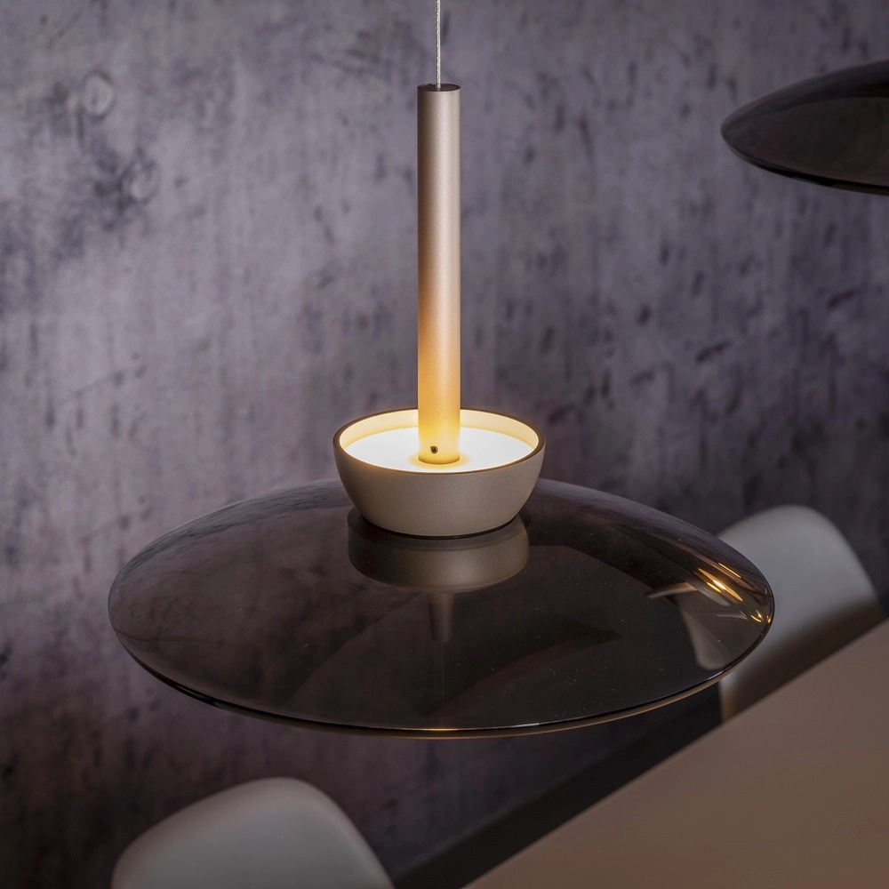 2L dining table pendant lamp Pure Moon Bronce with amber glass Paul Neuhaus 4012248392980