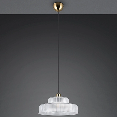 Classic pendant lamp Abella transparent glass Trio 4017807677706