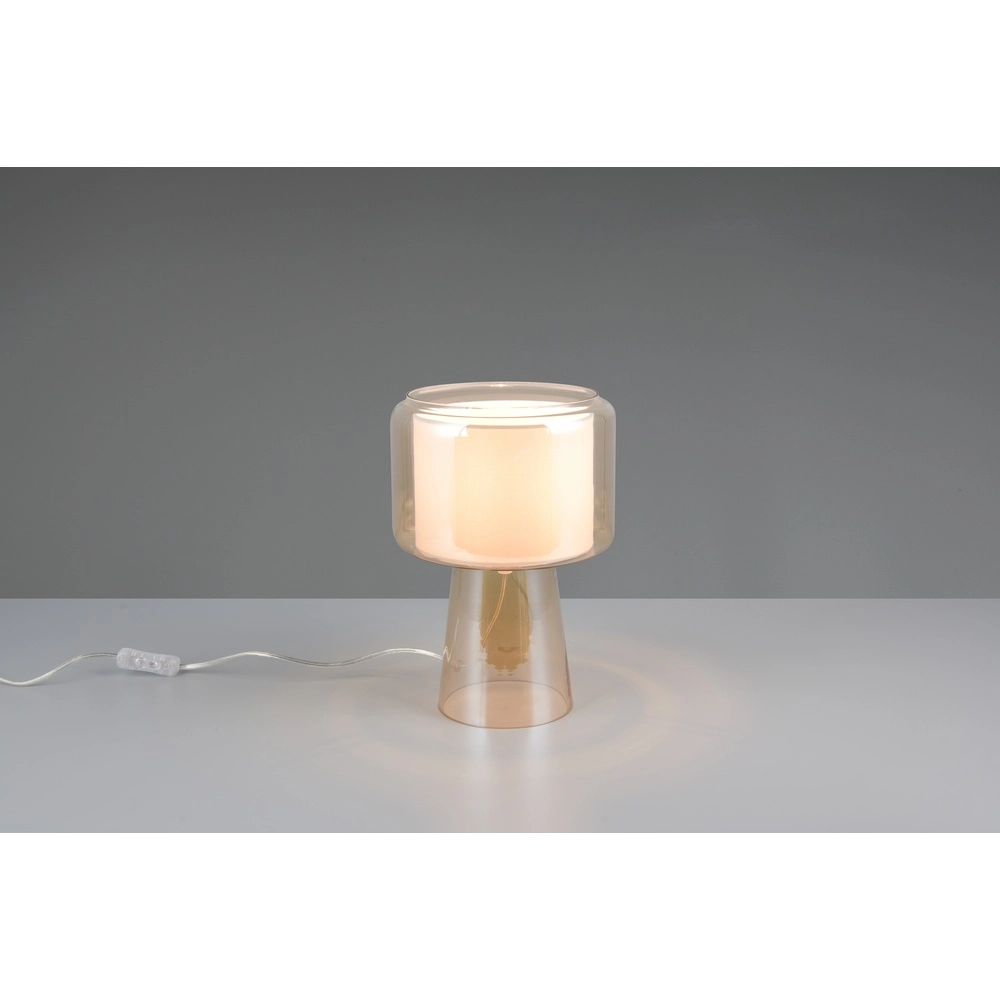 Design table lamp Rocka Amber glass Trio 4017807662719