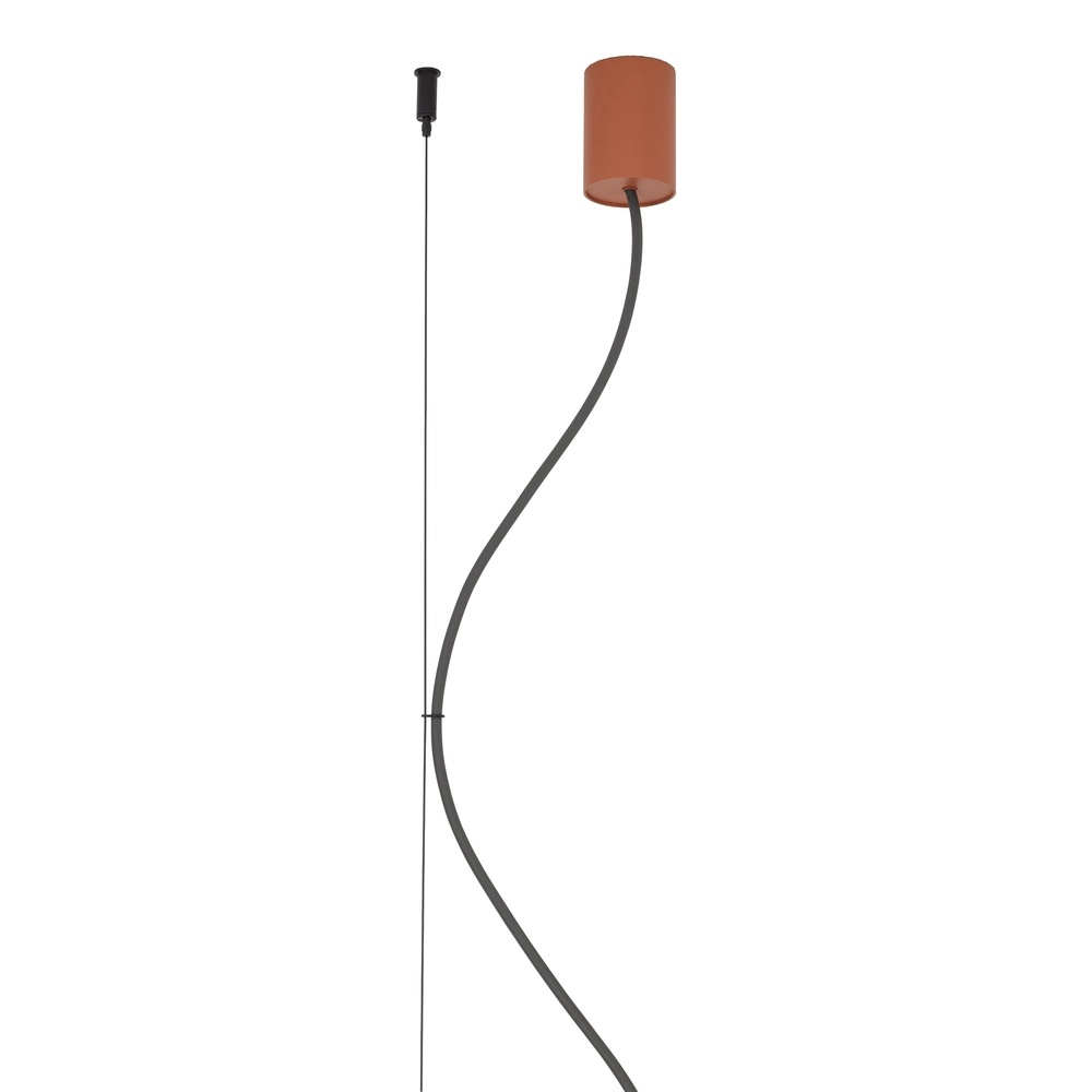 Design pendant lamp Fourty 7-light terracotta