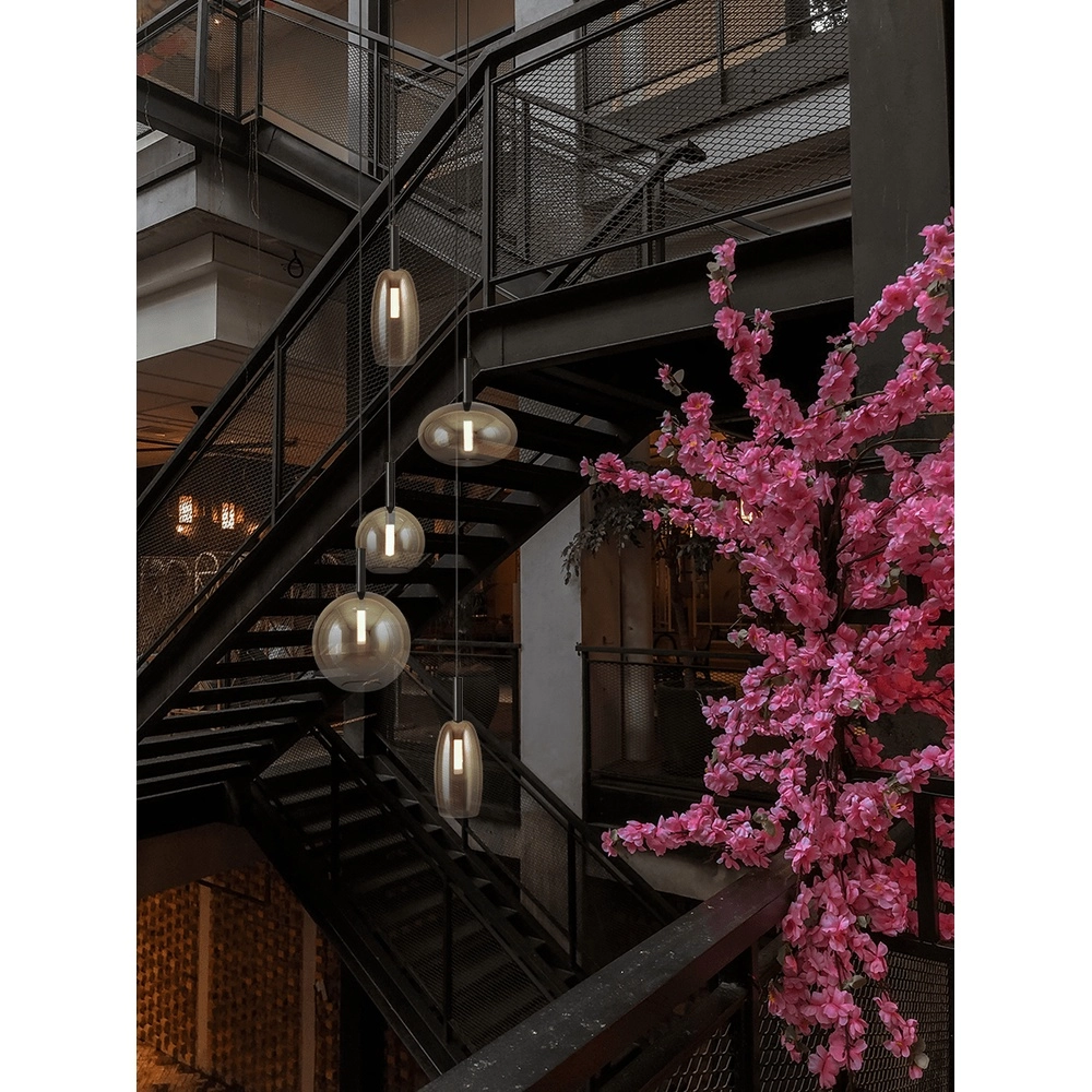5L vide pendant lamp Lido Ball with gold-fading glass Masterlight 8718121335551