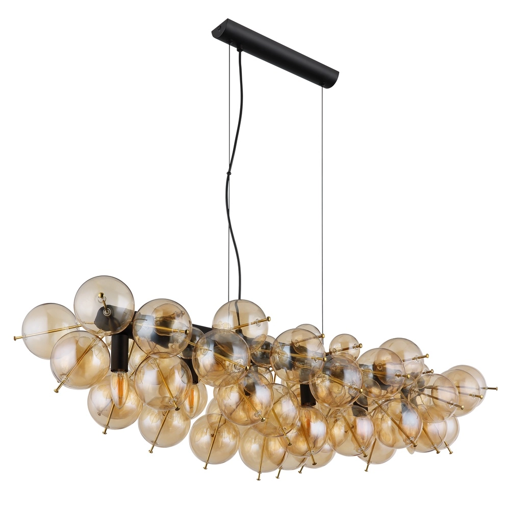 Unique pendant lamp Udo Amber glass 100cm Globo 9007371474271