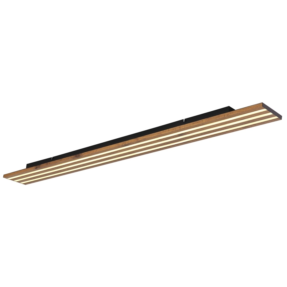 Ceiling lamp Hayden black with wood Globo 9007371586585