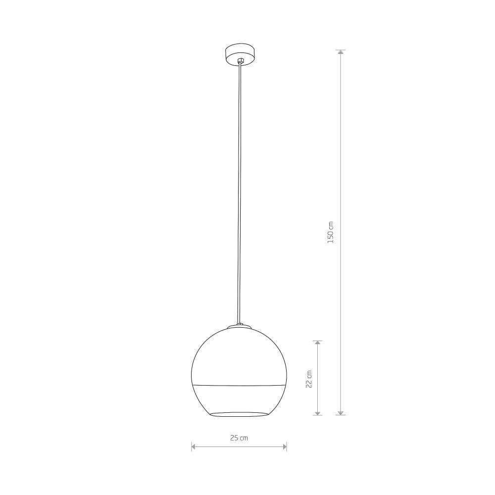 Sphere pendant lamp Globe Plus M Ø 25cm Lyora 5903139760690