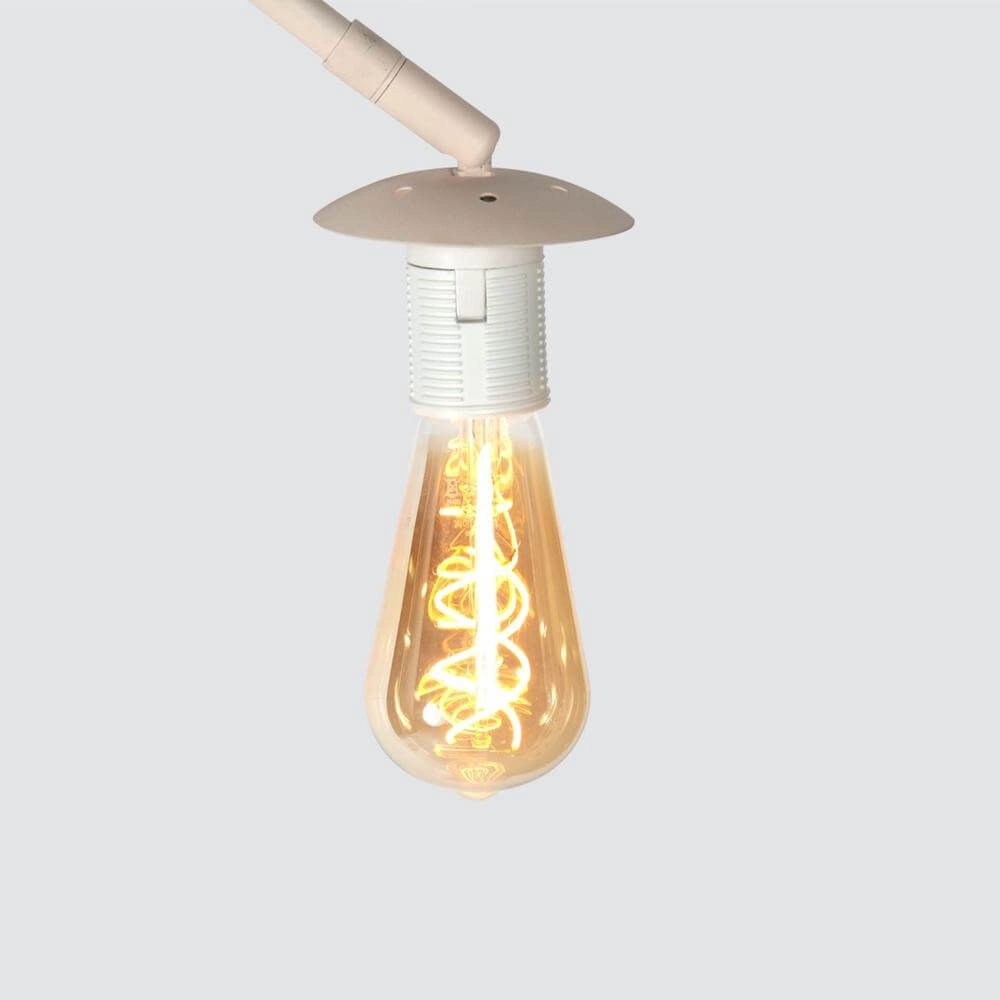 Arc lamp Sparkled Light cream with white ball shade Ø 45cm Steinhauer 8712746179958