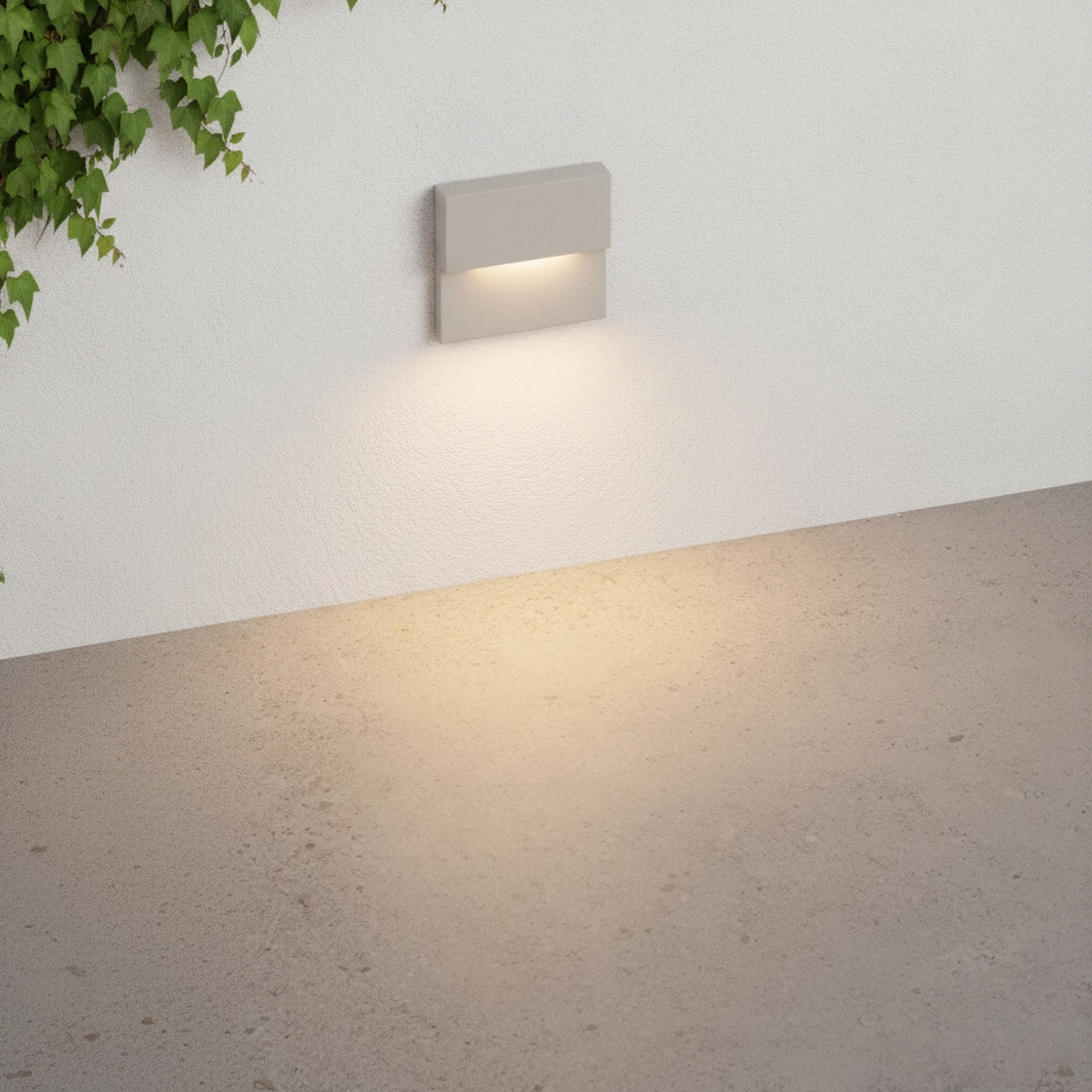 Recessed wall lamp Dan sand brown 3000K