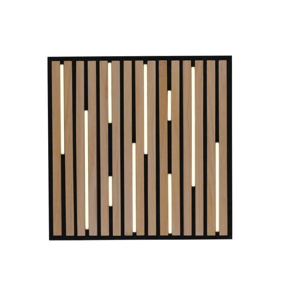 Square ceiling lamp Q-Akustik wood Paul Neuhaus 4012248385388