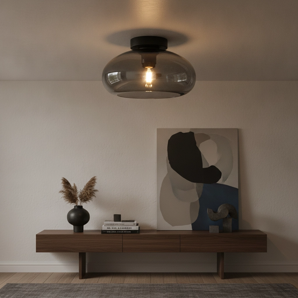 Ceiling light Paradise gray glass