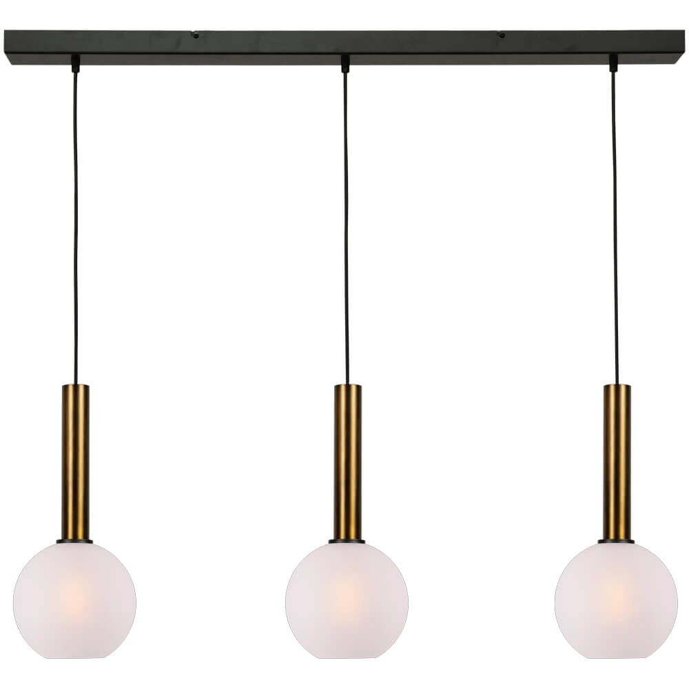 3-light hanging lamp Bella 2 with white glass