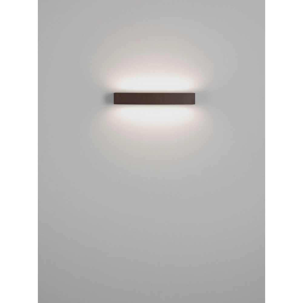Sleek wall lamp Lane rust brown 36cm - 28W Lyora 5212017496836