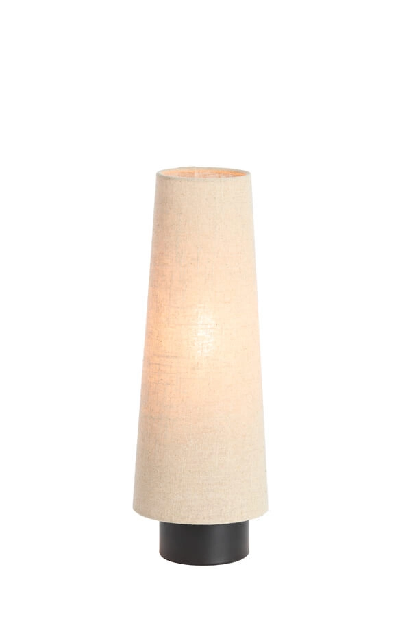 Cream table lamp Howie with black Ø 15cm
