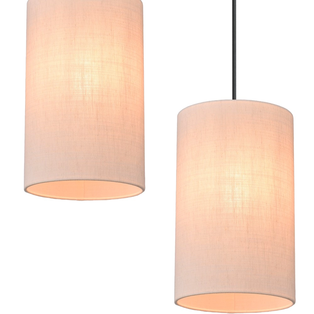 6-light pendant lamp Lisbourg Cocoa with off white cap Masterlight
