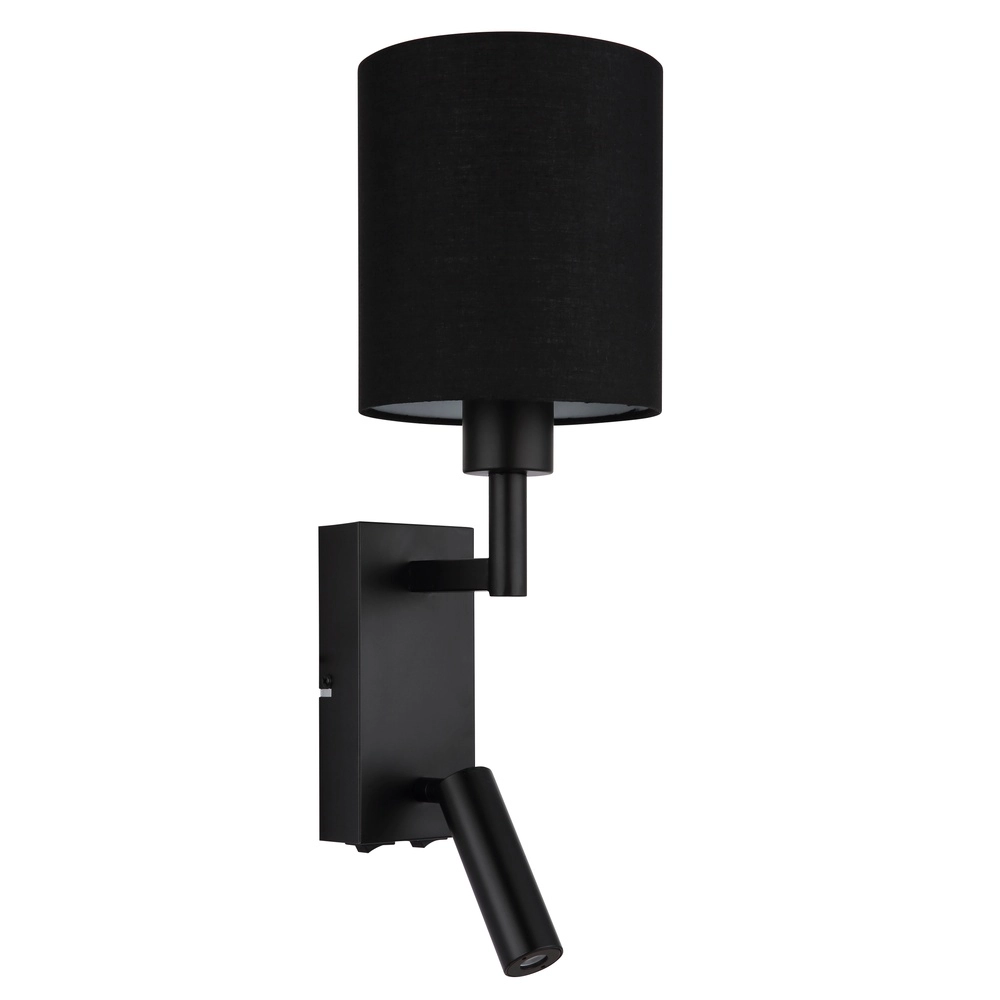 Bedside lamp Zamora black with black hood Globo 9007371575893