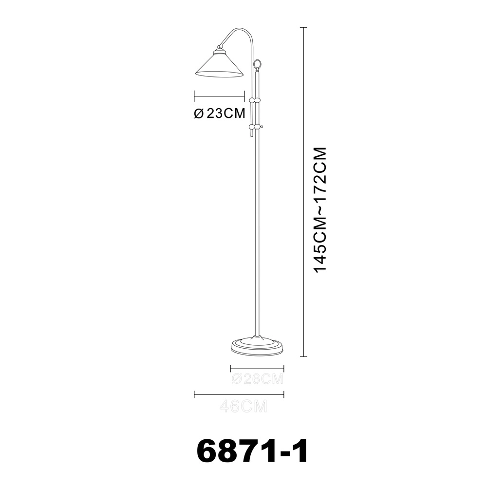 Country floor lamp Landlife Gold Globo 9007371111497