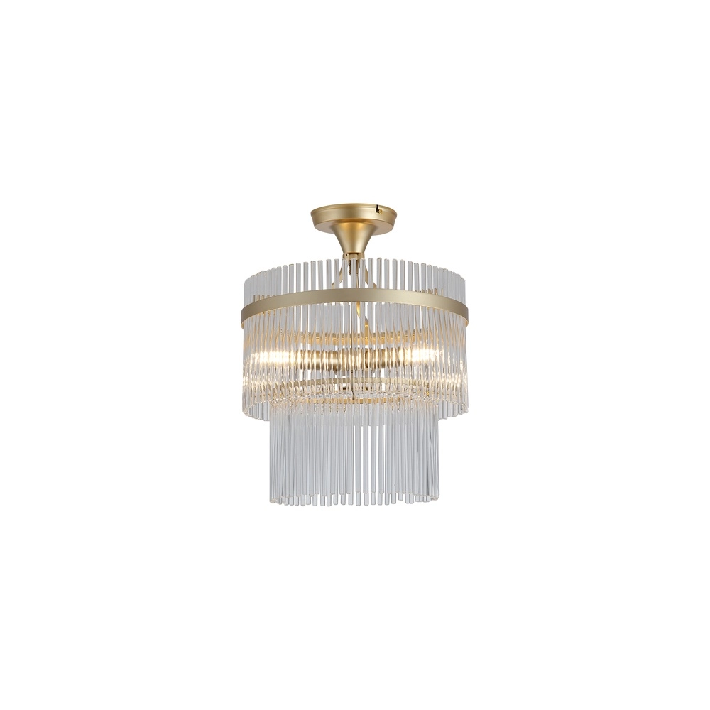 Ceiling lamp Lara Gold with clear glass