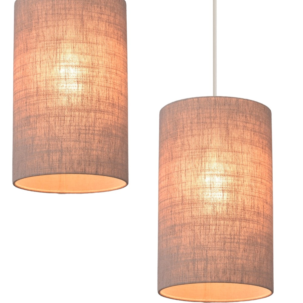 6-light pendant lamp Lisbourg beige terra with beige grey shade Masterlight