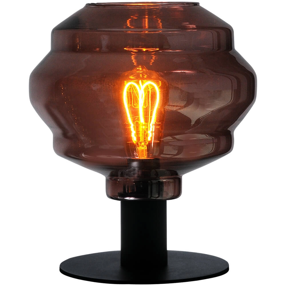 Table lamp Porto with Ball red glass