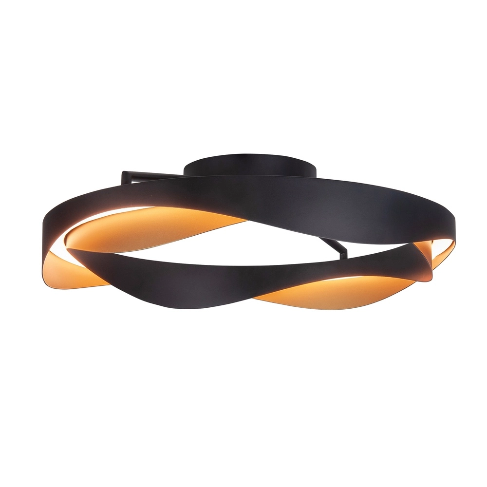 Design ceiling lamp Ascoli black with gold Ø 45cm