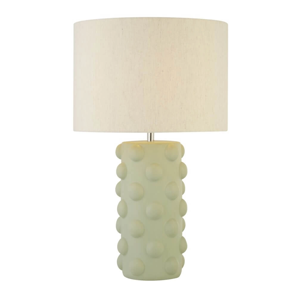 Table lamp Tablu green with gray hood