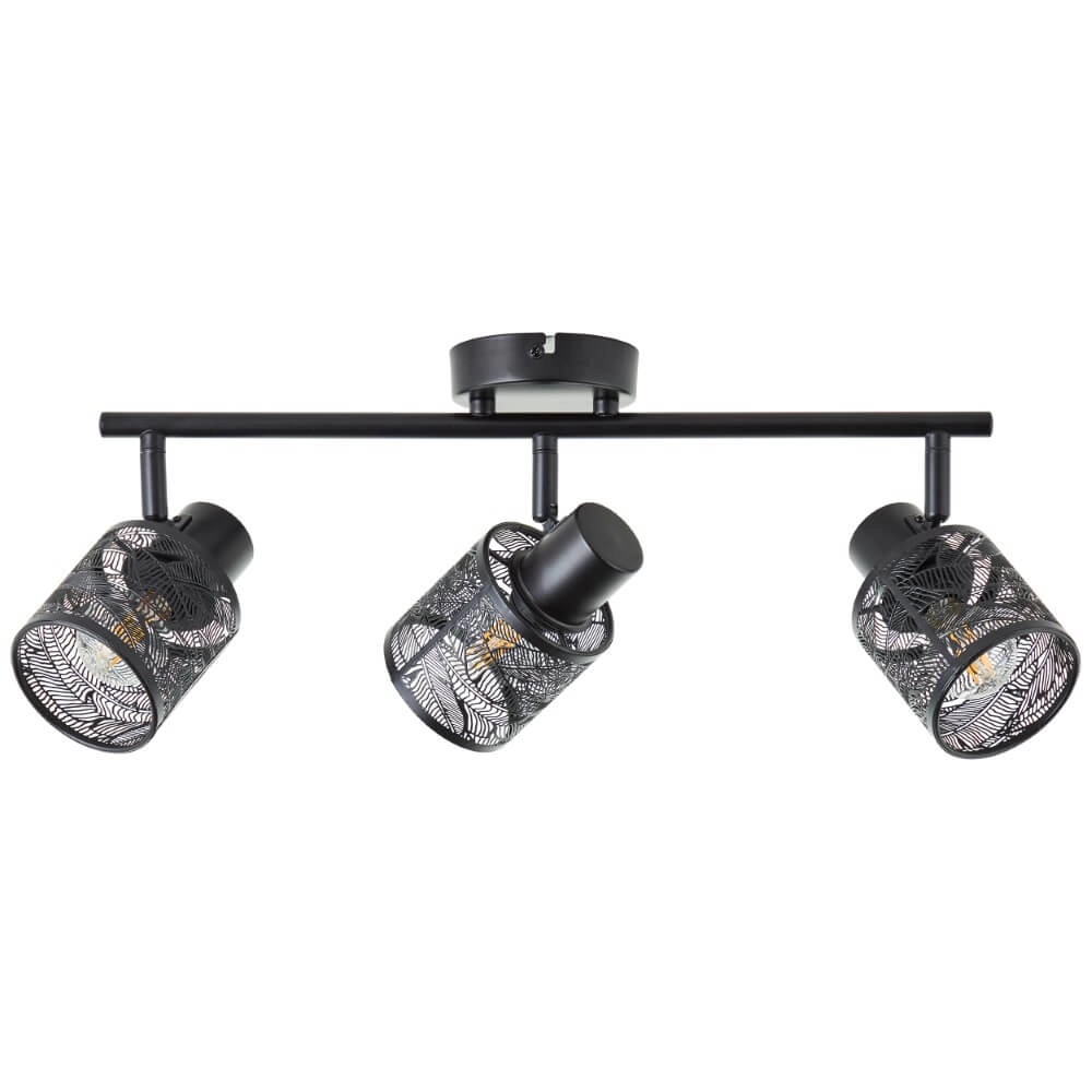 Black ceiling lamp Bano 3-light Brilliant 4004353413483