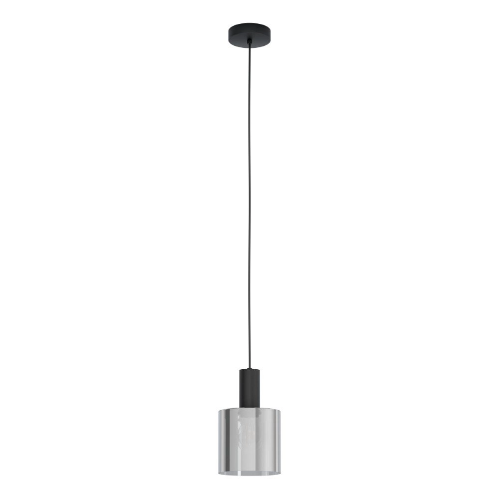 Smoke Glass Pendant Light Gorosiba black with smoke glass