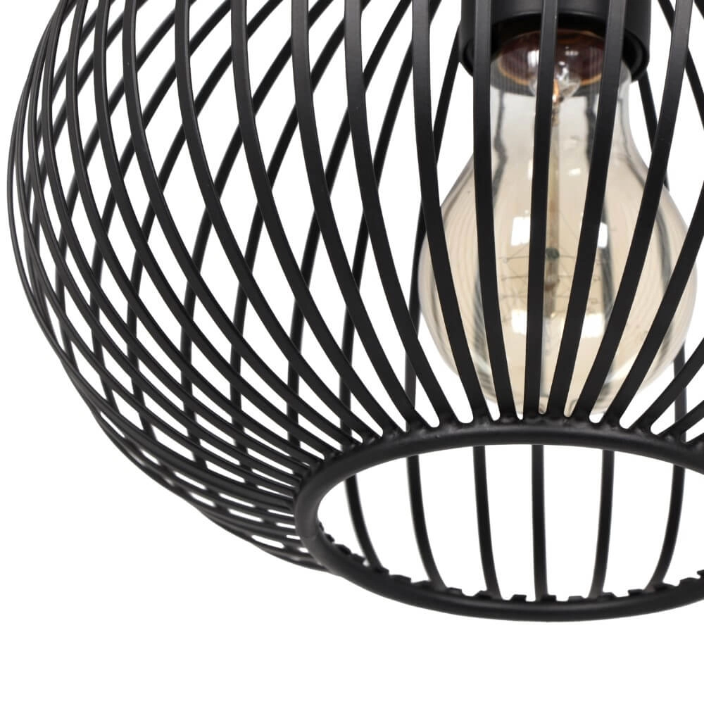 Wire pendant lamp Gila Ø 23cm - black Trio 4017807617559