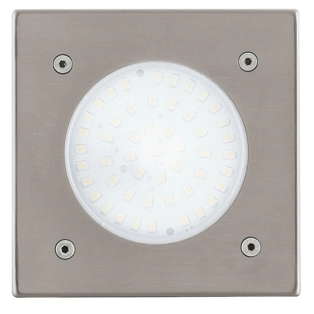 Recessed ground spot Lamedo square stainless steel