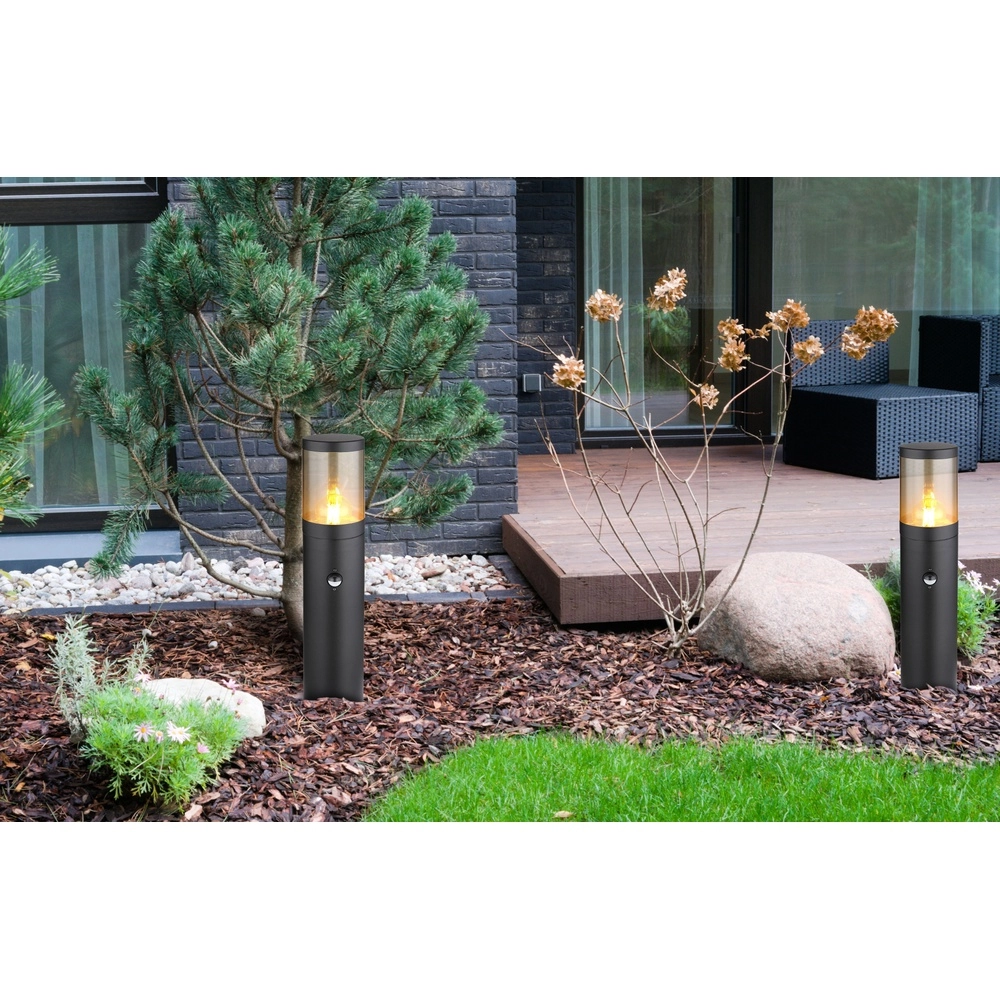 Modern garden lamp Xeloo Black with sensor Globo 9007371438280