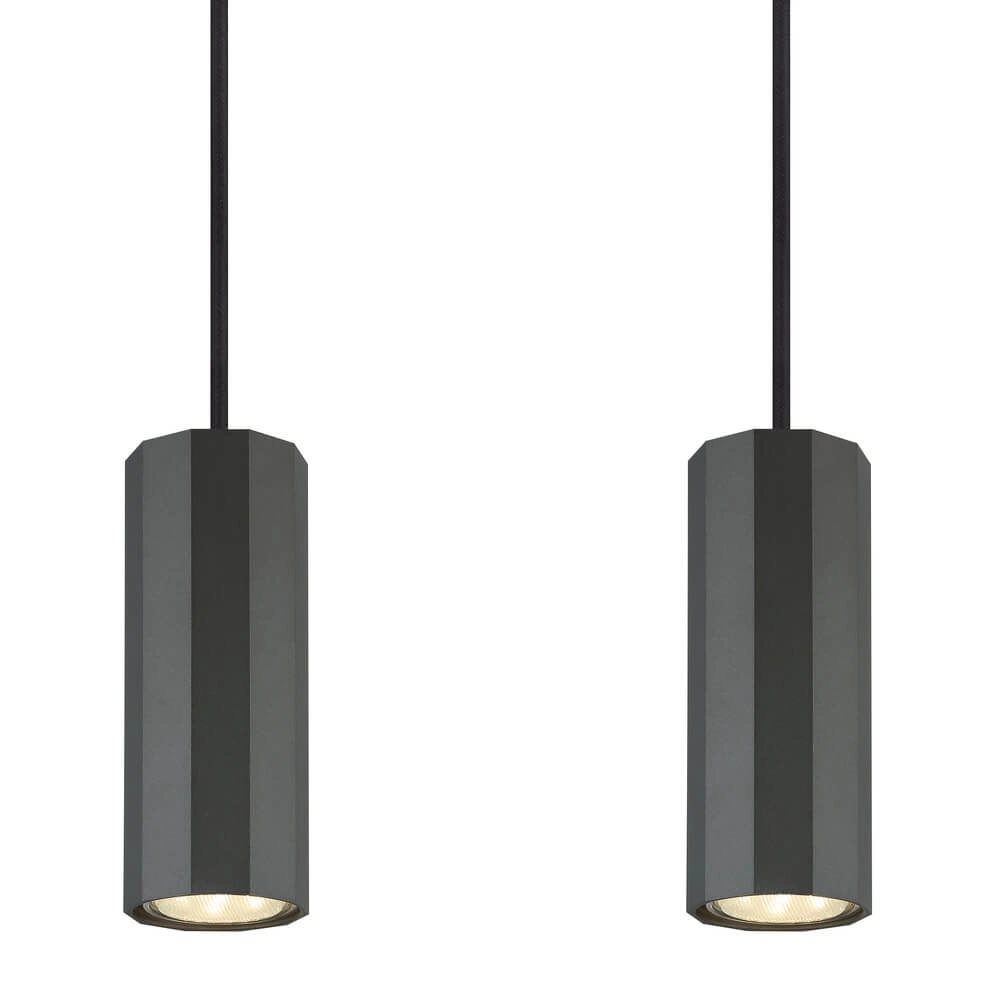 Grey pendant lamp James 4-light Globo 9007371456871
