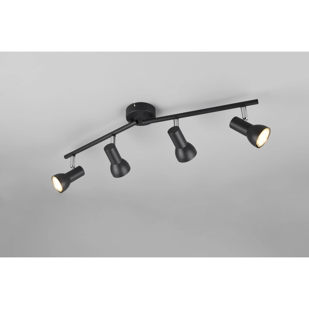 Ceiling lamp Cantar black 4-lights Trio 4017807615944