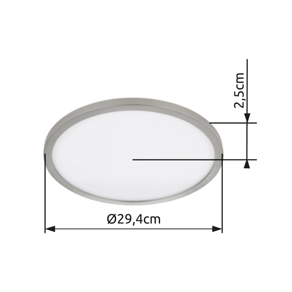 Ceiling light Sapana Ø 29.4cm nickel Globo 9007371457410