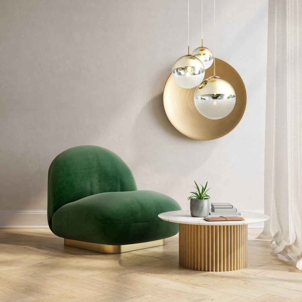 3-light pendant lamp Varus Gold Globo 9007371374465