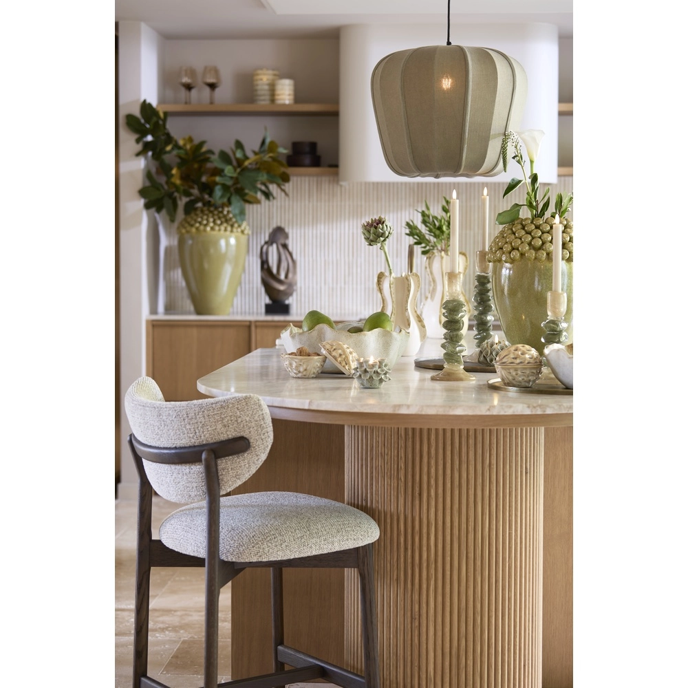 Japandi pendant lamp Zubedo Ø 49,5cm - olive green Light & Living 8717807835880