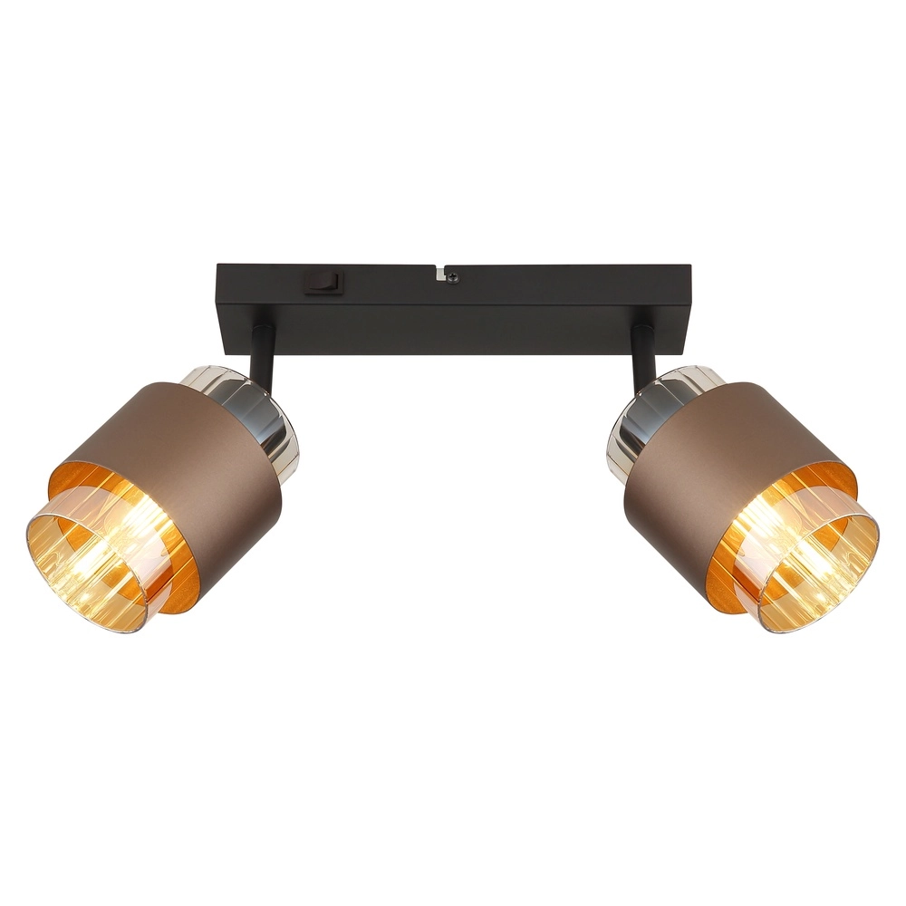 Design ceiling lamp Milley 2-light black Globo 9007371583348