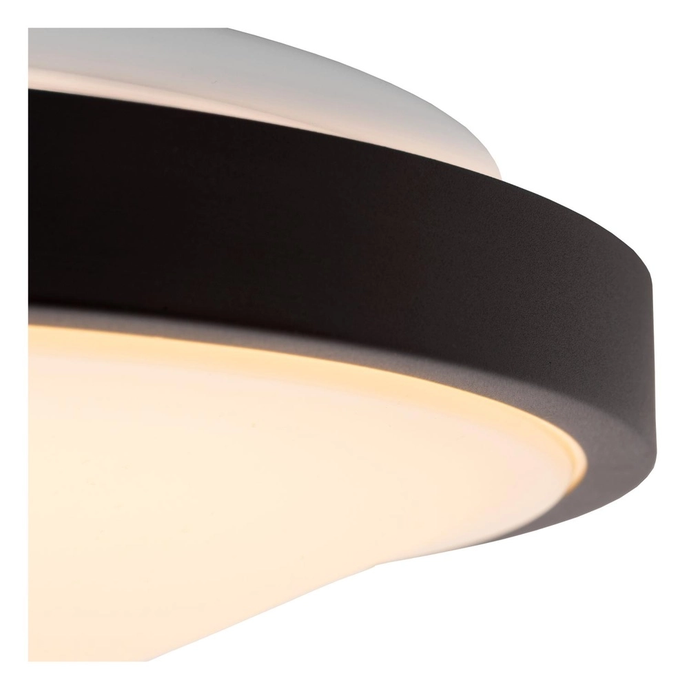 Black ceiling light Dasher Ø 34.8cm IP44 for bathroom Lucide 5411212792099