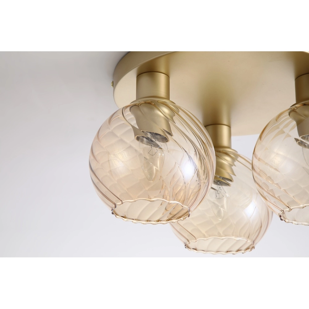 Ceiling lamp Radiance 3-light gold Searchlight 5053423307312