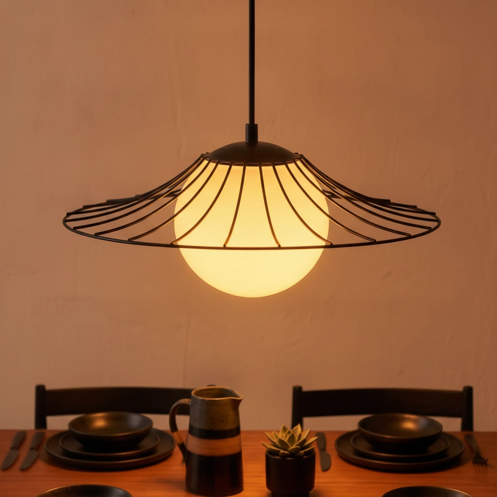 Black pendant lamp Fly Ø 36cm