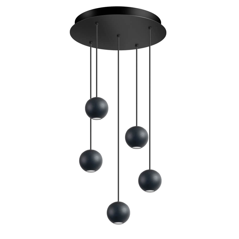 Design pendant lamp Grace 5-light black ETH 8720195309109