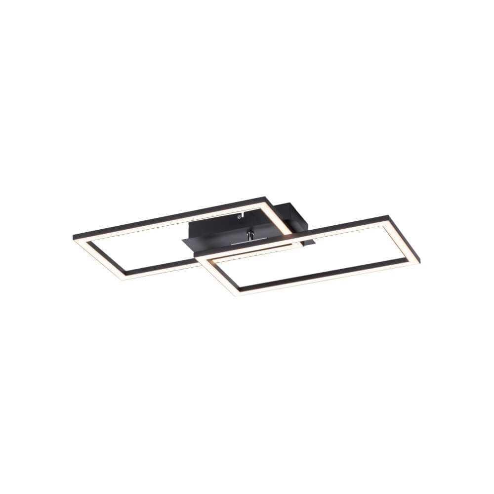 Black ceiling lamp Iven with led